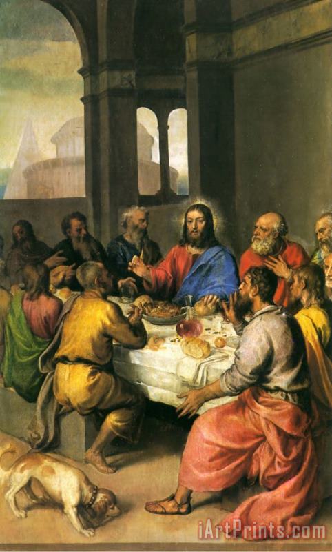 Titian The Last Supper [detail] Art Print